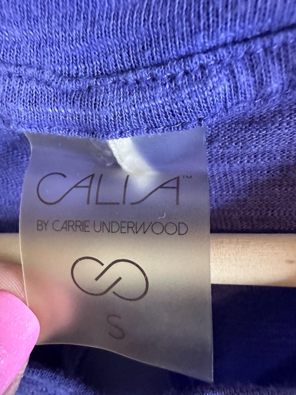 CALIA SMALL Purple Open Back Yoga Tank Top - P2P 18” - Picture 4 of 5